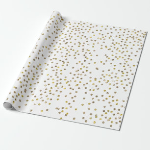 Presente Dourado papel de enrolamento de Confetti com Glitt
