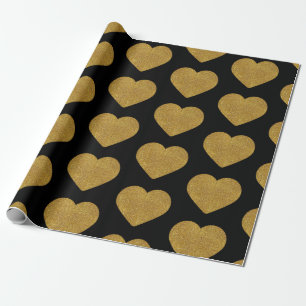Presente Dourado papel de escuta cardíaca