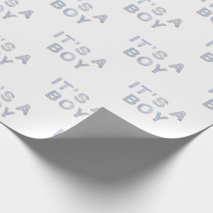 Presente É um papel de enfeite de bebê azul
