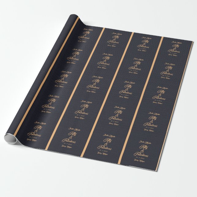 Presente Elegante 50 e fabuloso papel de ondulação de anive (Desenrolado)