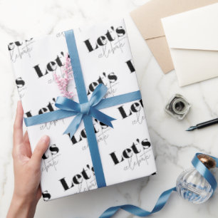 Presente Elegante - Celebração de Vamos - Papel de Embalage