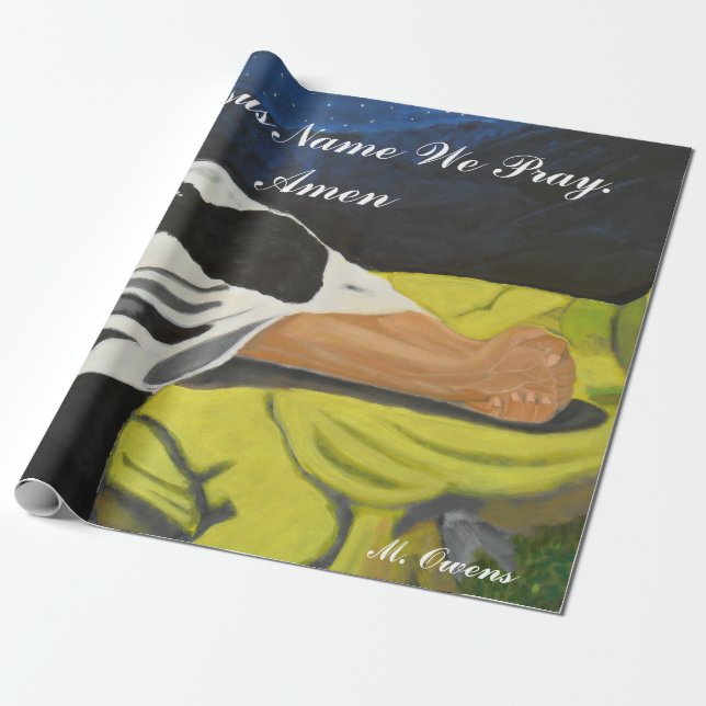 Presente Em nome de Jesus, Rezamos Para Envolver Papel (Desenrolado)