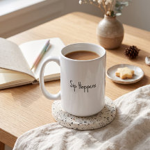 Presente engraçado de xícara de café para ela e el