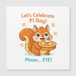 Presente engraçado do Dia do Pi com animal e torta