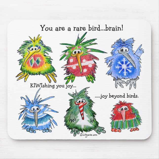 Presente engraçado Mousepad do Natal do quivi dos (Frente)