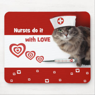 Presente engraçado Mousepads da enfermeira do