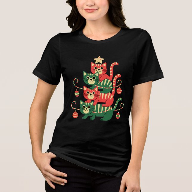 Presente engraçado para amantes de gatos nas féria (Frente)