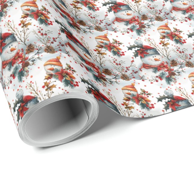 Presente Enrolação de Feriado de Papel de Assalto de Natal (Ponta do rolo)