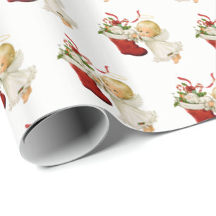 Presente Esfregando papel de Natal - Anjo pequeno