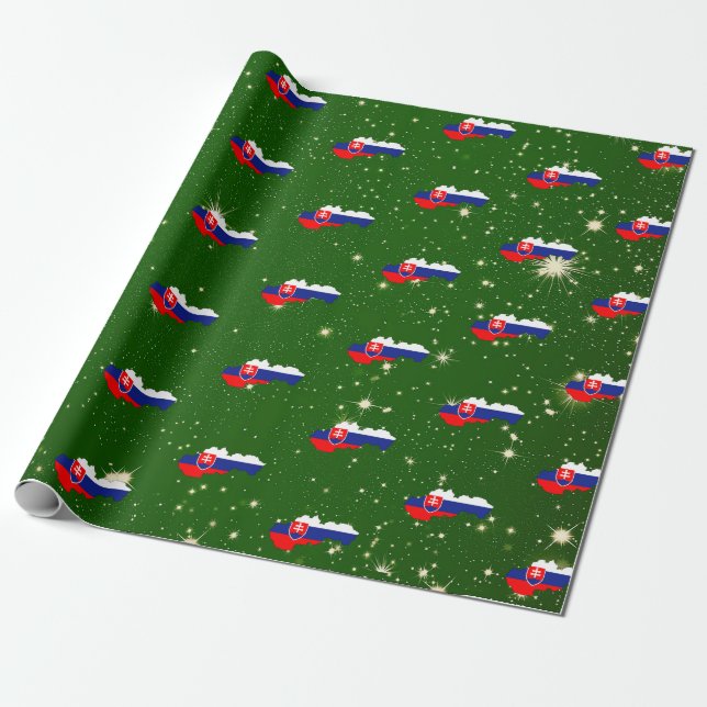 Presente Eslováquia Mapa da bandeira eslovaca Papel de Mold (Desenrolado)