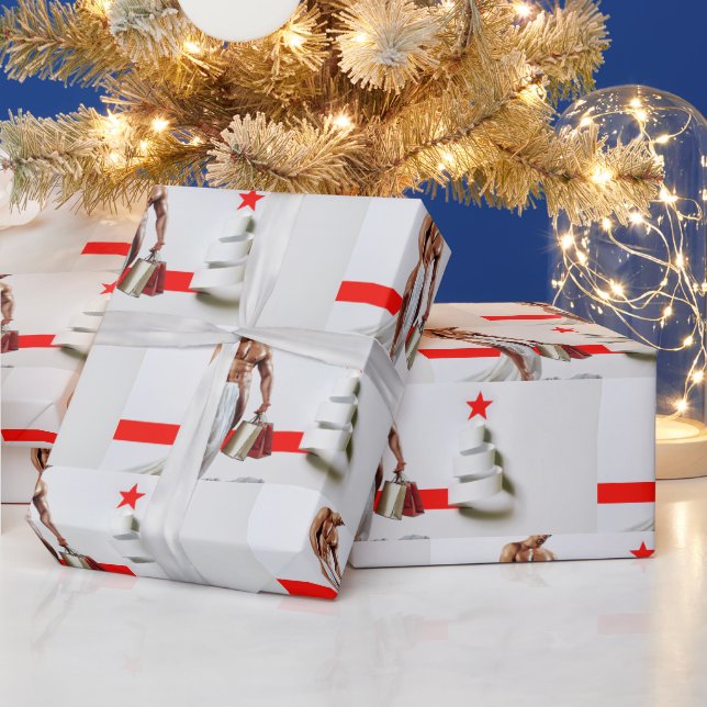 Presente Espira de papel branco comprando o Natal do Slippe (Feriados)