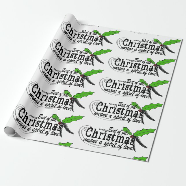 Presente Espírito de Natal e Papel Molhante de Amor (Desenrolado)