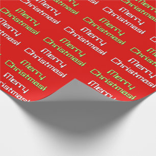 Presente Estilo Nerdy "Feliz Natal!" Papel de envolvimento