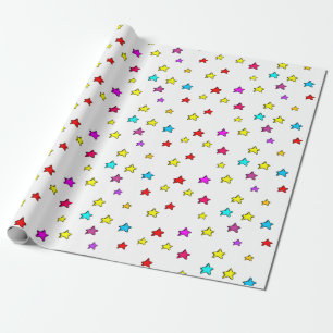 Presente Estrelas de Celebração Papel de Embalagem