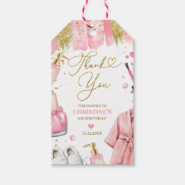 Presente Etiqueta de agradecimento da Festa de Spa para Men