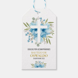 Presente Etiqueta de agradecimiento para bautização