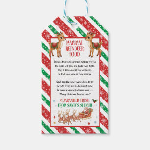 Presente Etiqueta de Comida Mágica para Rena no Natal