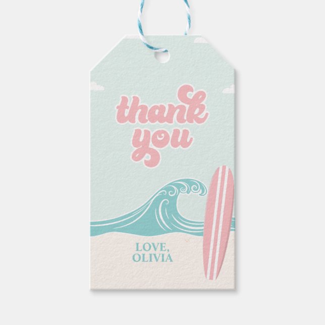 Presente Etiqueta de Favor de Agradecimento para Chá de Beb (Frente)