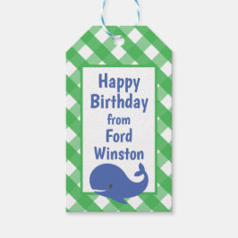 Presente Etiqueta de Oferta Personalizada para Baleia Gingh