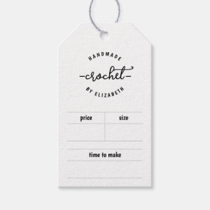 Presente Etiqueta de preço artesanal para o Knit Crochet Ma