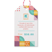 Etiqueta de preço e etiqueta comercial para Artesa