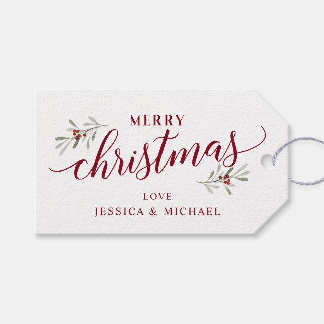 Presente Etiqueta de presentes de Natal para mensagem de re (Frente (horizontal))