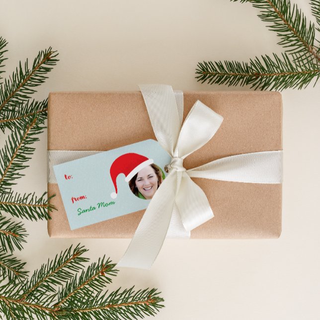 Presente Etiqueta de presentes de Natal para Natal Santa Ha (Criador carregado)