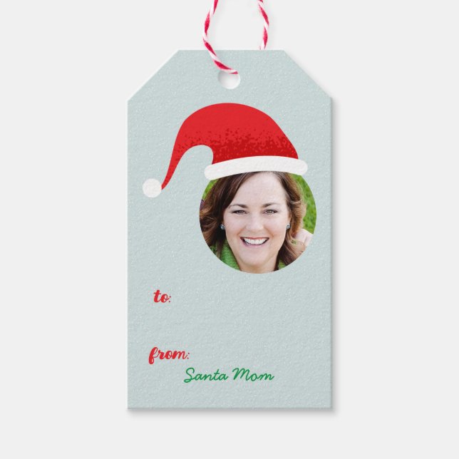 Presente Etiqueta de presentes de Natal para Natal Santa Ha (Frente)