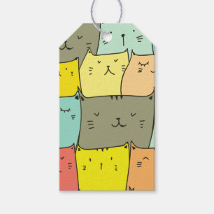 Presente Etiqueta de presentes editável para gatos