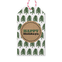 Etiqueta de presentes para feriados felizes da Árv