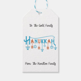 Presente Etiqueta de presentes para Hanukkah feliz - person