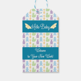 Presente Etiqueta de presentes para novo bebê com borboleta