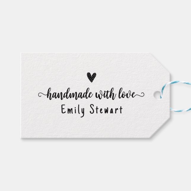 Presente Etiqueta de roupa personalizada para item feito à  (Frente (horizontal))