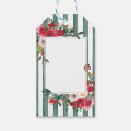 Presente Etiqueta de vinho para Rosas e manjericão verdes