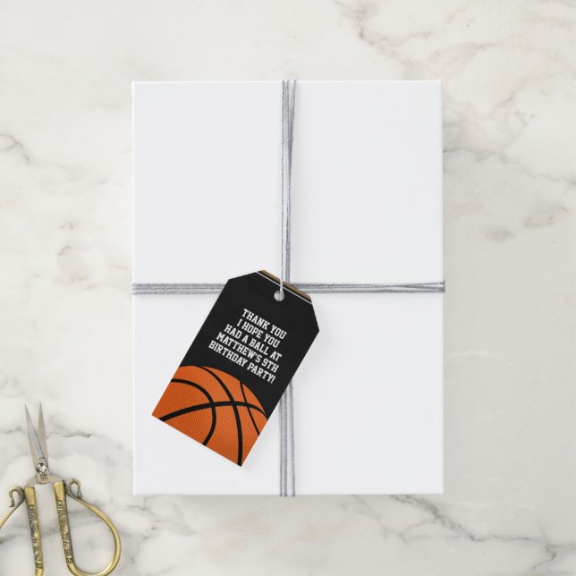 Presente Etiqueta dos favores de basquete para os ventilado (Com cordão)