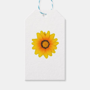 Presente Etiqueta flor Amarela Gazânia para presentes