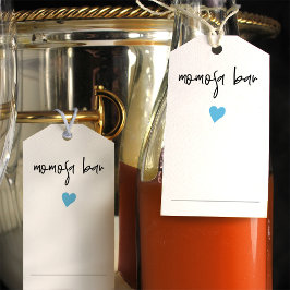 Presente Etiqueta para Gargalo de Garrafa Momosa Azul Coraç