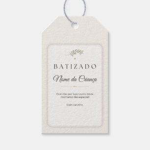 Presente Etiqueta para Lembrança de Batizado Personalizada