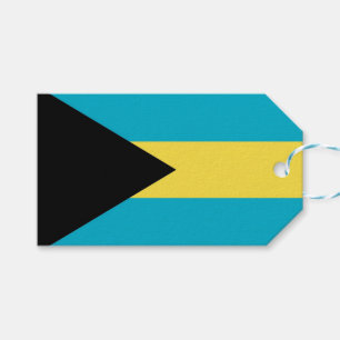 Presente Etiqueta para presentes com bandeira das Bahamas