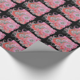 Presente Faixas de polvo - Rosa - Papel de guarda da encade