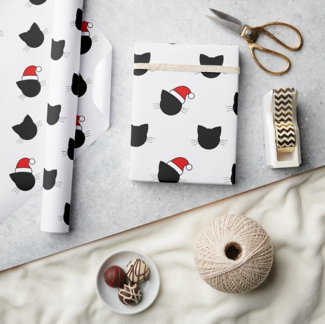 Presente Felinos de Natal Engraçados Papel (Artesanato)