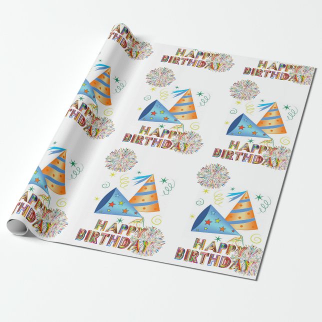 Presente Feliz Aniversário de Papel (Desenrolado)