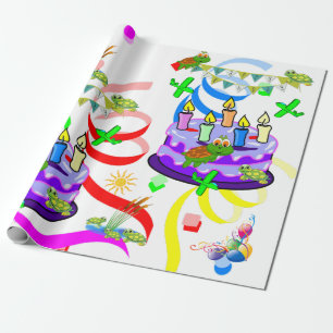 Presente Feliz Aniversário Enrolando Tartarugas de Papel