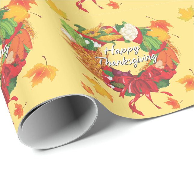 Presente Feliz Dia de Ação de Graças 6A Papel de Invasão (Ponta do rolo)