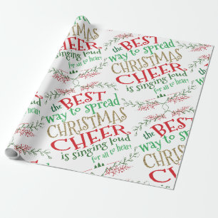 Presente Feliz Natal de Envolvimento de Papel de Natal