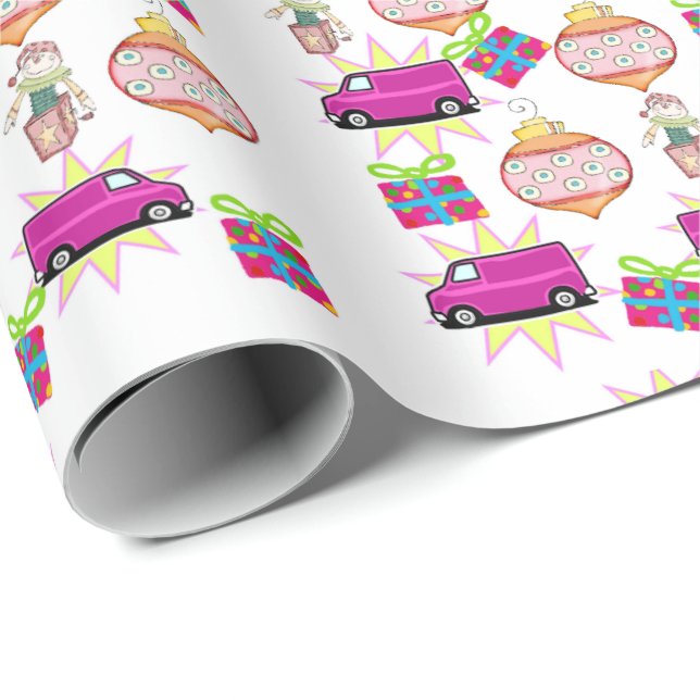 Presente Feliz Natal - Papel de Acondicionamento de Carros  (Ponta do rolo)