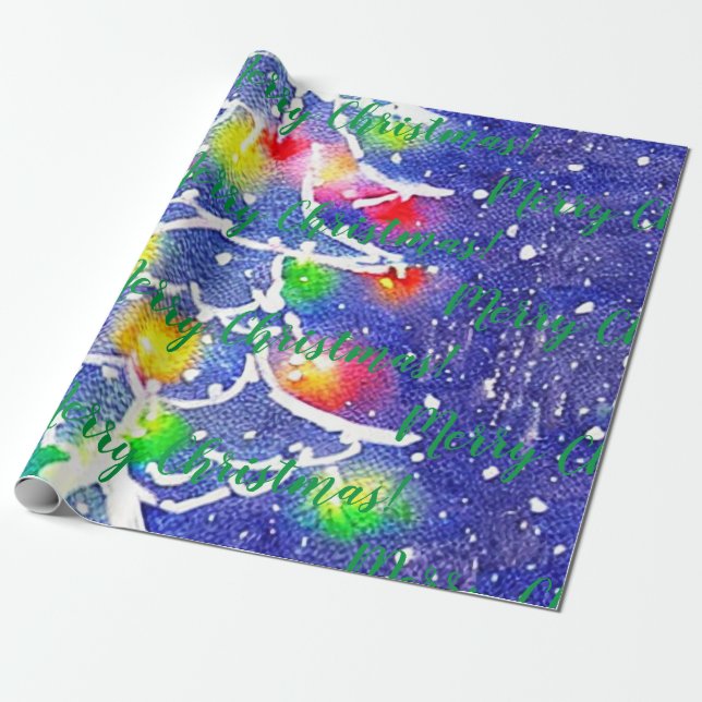 Presente Feliz Natal! Papel de empacotamento (Desenrolado)