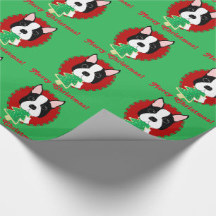 Presente Feliz Natal! Papel de envolvimento de Boston