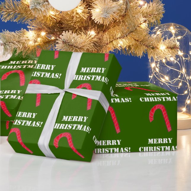 Presente Feliz Natal - Papel de Mola Vermelha de Canas (Feriados)