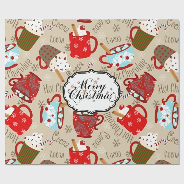 Presente Feliz Natal - Papel Quente de Embalagem de Cacau (Aberto)